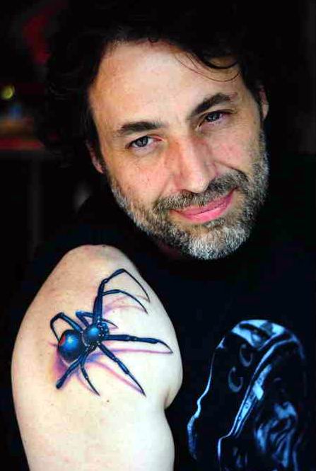 3d  spider tattoo on arm