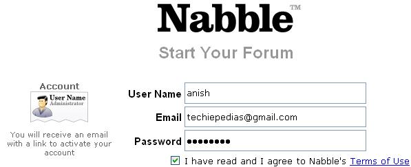 nabble registration