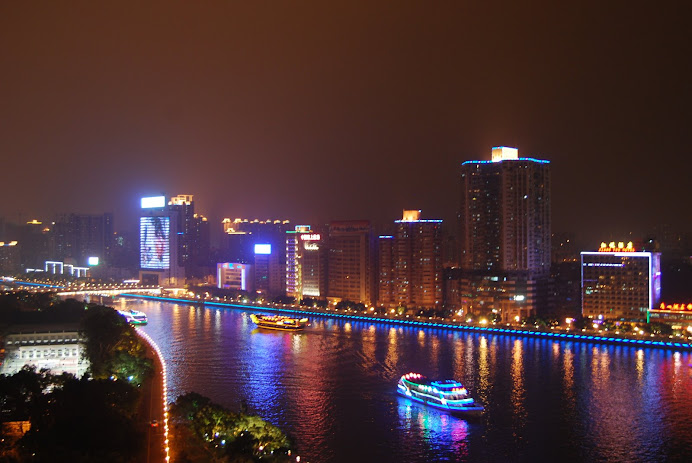 Guangzhou's Pearl River at night