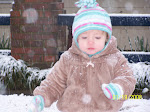 Loved to eat the snow!