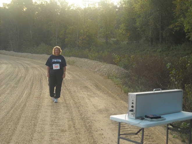 Running a Race with bib.