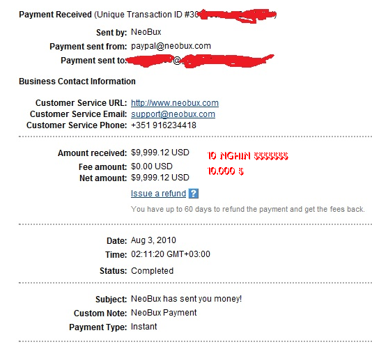 PAYMENT PROOF NEOBUX