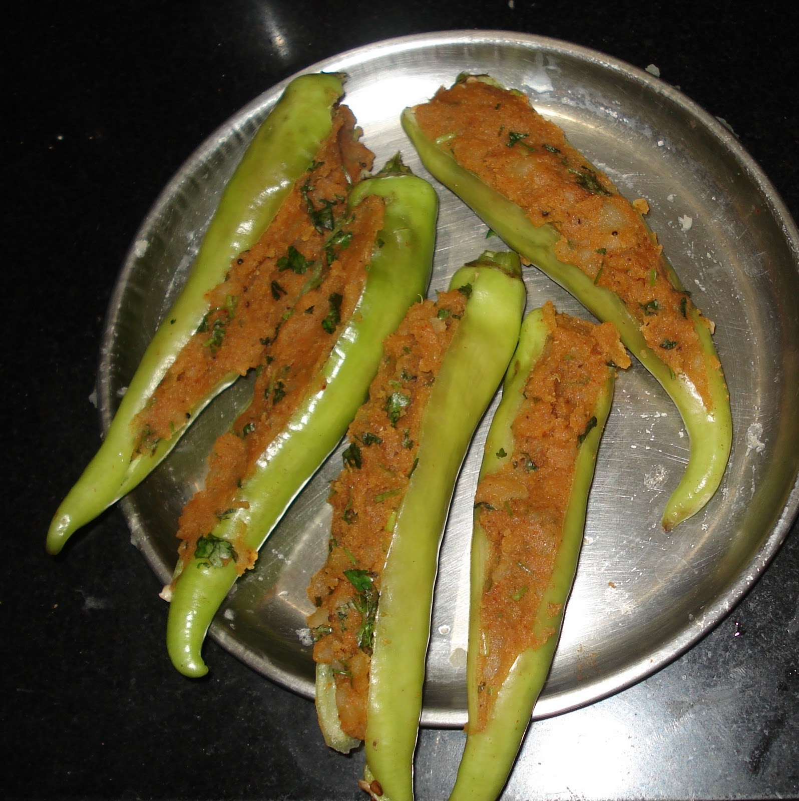 Flavours of Our Home Stuffed Mirchi Bajji