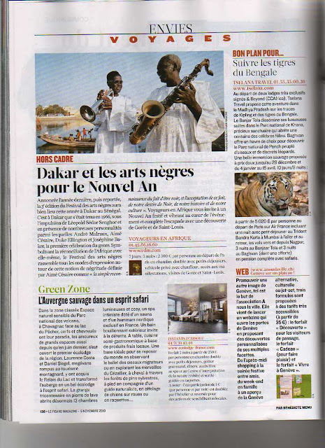 VU DANS LE FIGARO MAGAZINE... EN NOVEMBRE 2010