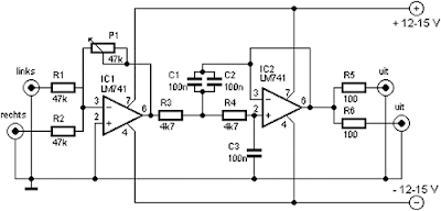 LM741 LPF Subwoofer Filter