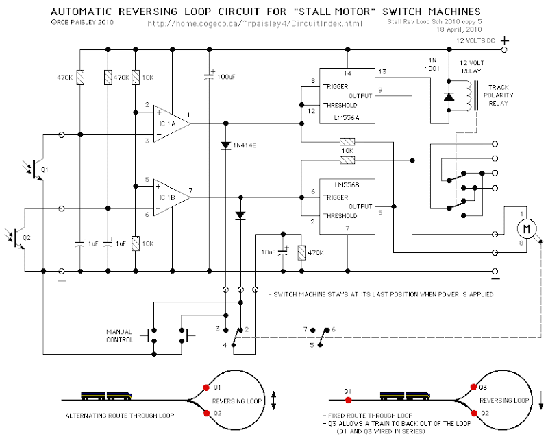 Loop Control Automatic Reversing Circuit Gambar Skema Rangkaian Elektronika