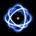Una representación de átomo