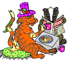 Mr Stripes and Boris have breakfast