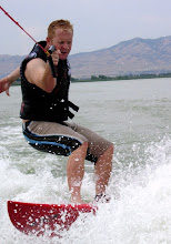 Jeff wake surfing in Utah