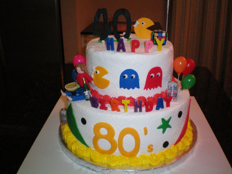Cheryl"s 40th Birthday Cake- 80's Theme