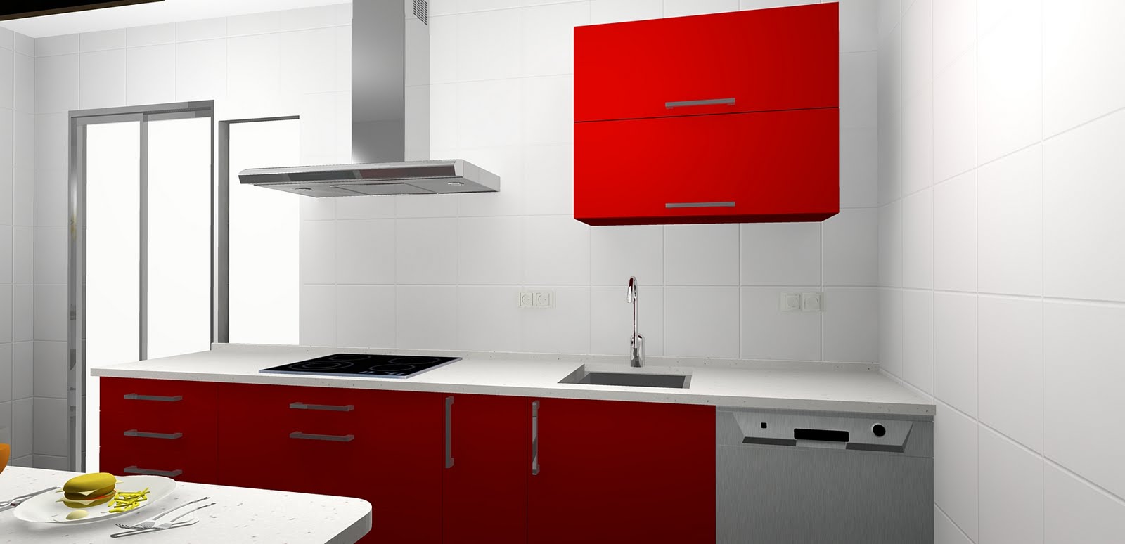 todococina: COCINA ROJA Y BLANCA
