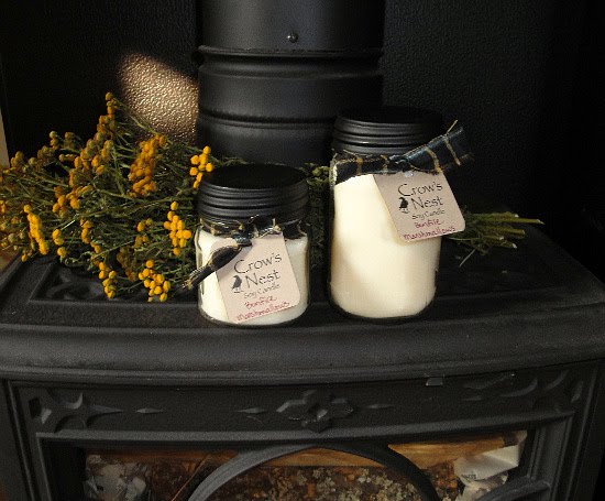 white barn gather marshmallow fireside candle