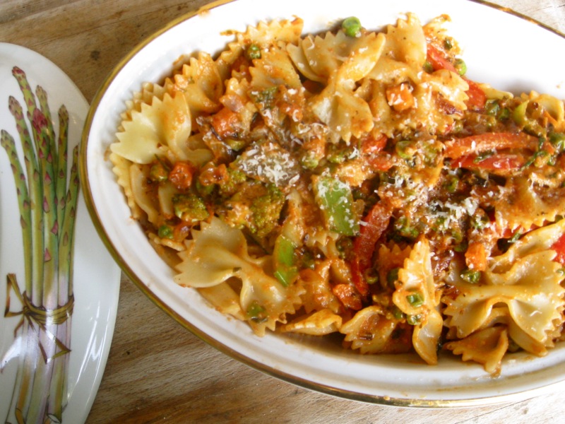 Ginger Rose Creamy Tomato Pasta Primavera