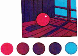 การเขียนภาพด้วยชุดวรรณะสี ชุดที่ 2 วรรณะแดง-ฟ้า