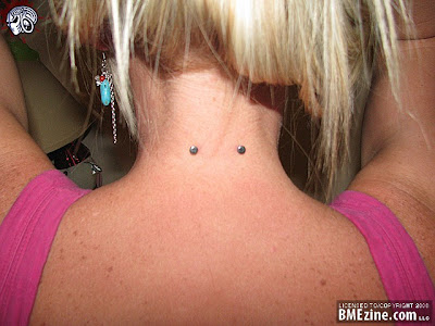 different piercing types. Nape piercing, which I am too