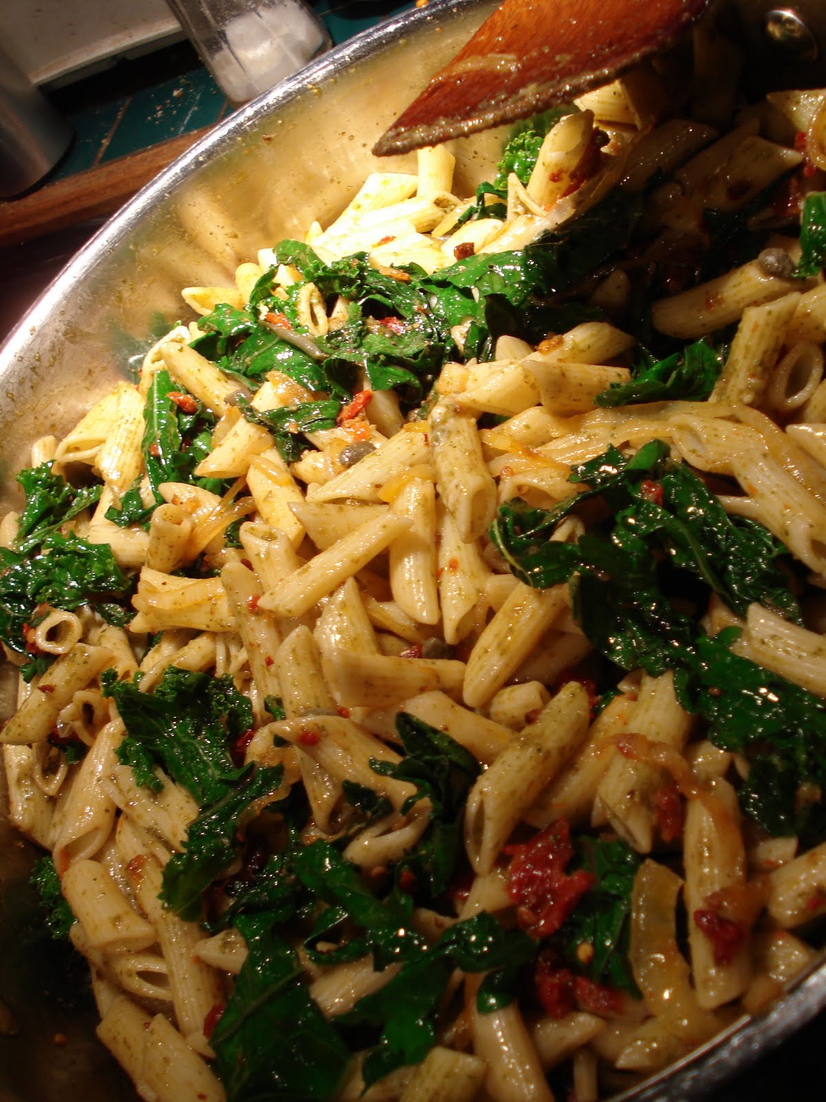 Ravenous Rowie Salmon Cakes and Pasta with Kale