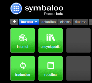 symbaloo - France beta - image of a symbolic front-end browser to the internet.