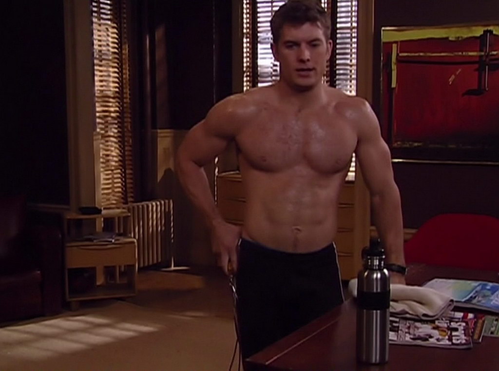 Mark Lawson is shirtless on One Life to Live today. 