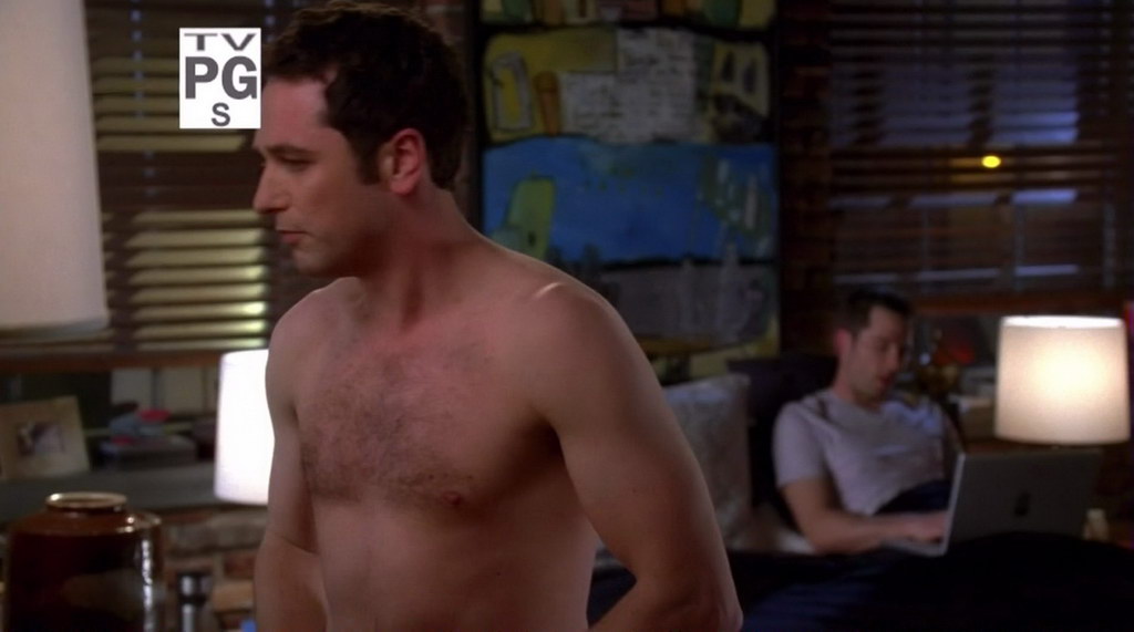 Matthew Rhys is shirtless on the episode "Where There's Smoke...&...