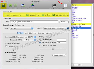 handbrake+for+mac How To Convert DVDs to iPhone/ iPod Touch Format Easily