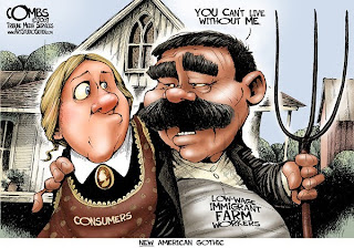 The New American Gothic The Immigrants Editorial Cartoons