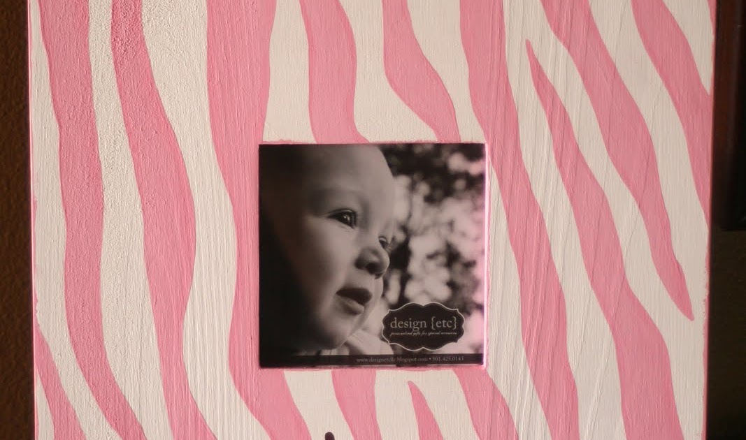 design {etc} pink zebra frame;)