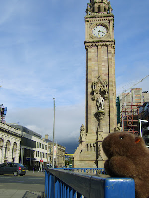 The Wombat views the Albert memorial clock in Belfast