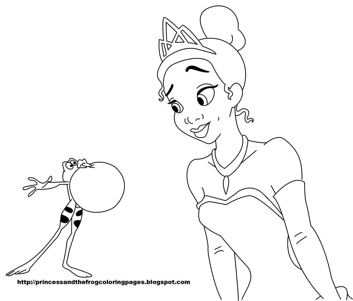 Immagini da Colorare del "La Principessa e il Ranocchio" t=