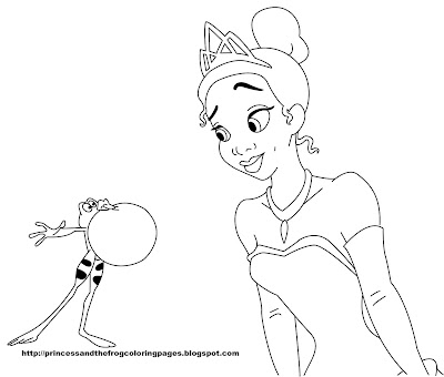 Princess Coloring Sheets on The Princess And The Frog Coloring Pages