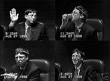 Bill Gates gave testimony in court on Ogos 27, 1998.