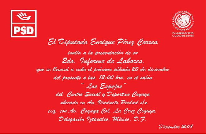 2do Informe de labores Dip. Enrique Pérez Correa