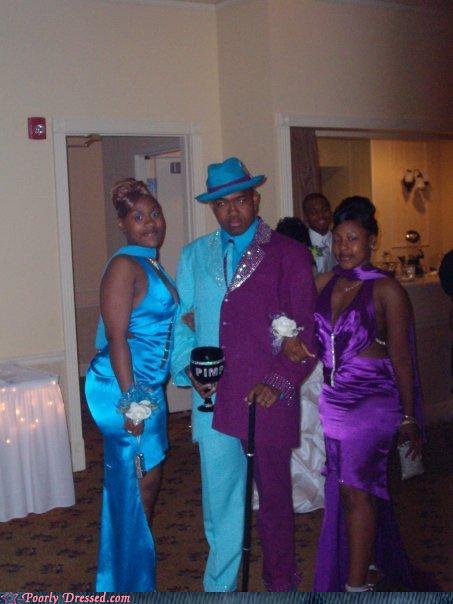 You do what you gotta do when you have two dates to the pimp prom
