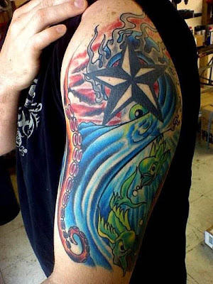 star tattoos for guys. nautical star tattoos for guys