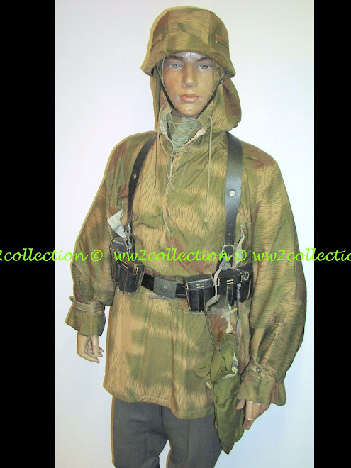 Tarnhemd German Army WW2 w. Helmetcover marsh pattern camo