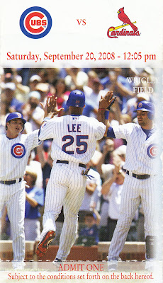 cubs ticket stub