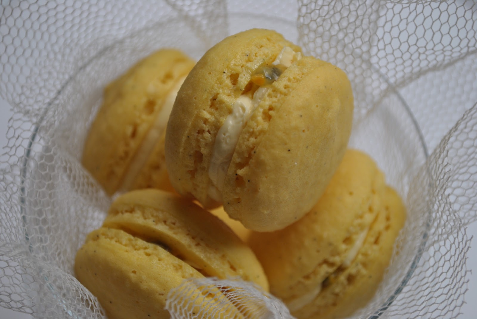 The Kitchen Guardian Vanilla Bean Macarons with Passion Fruit