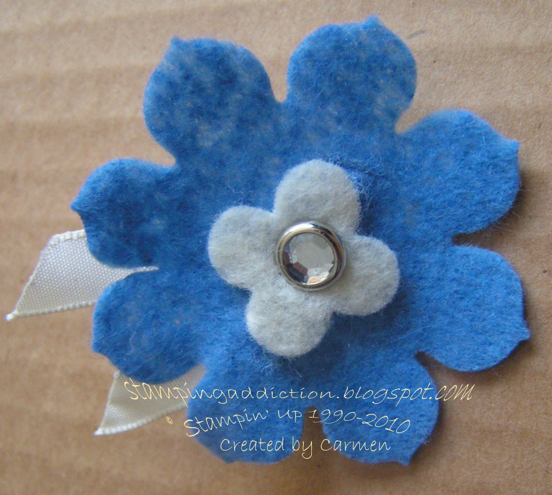 Stamping Addiction Flower Felt Pin