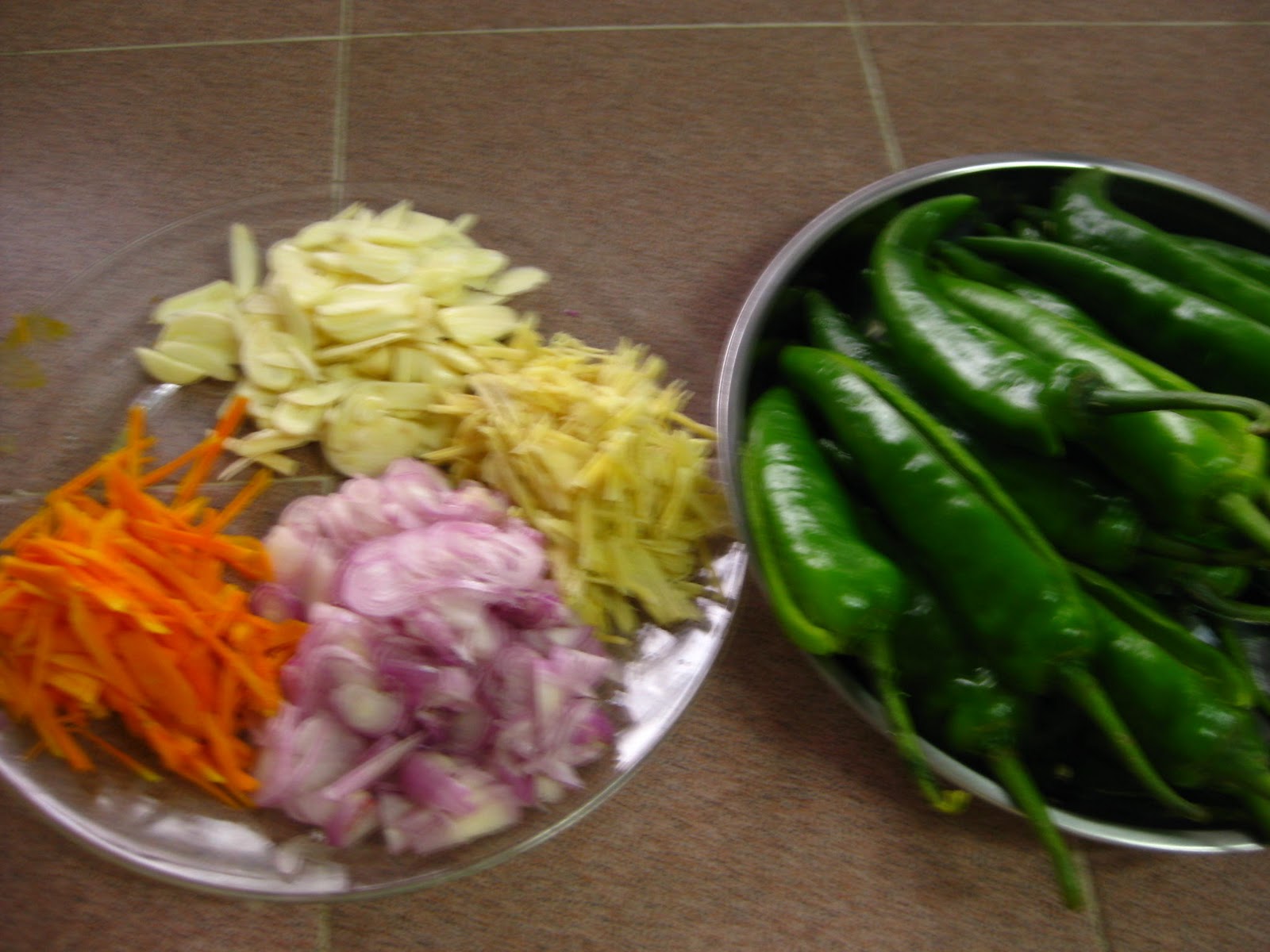 TO INDULGE ONESELF................. Pickled Chillies Stuffed with