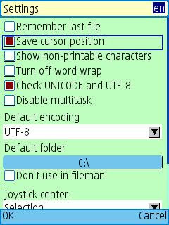 DEdit Symbian text editor