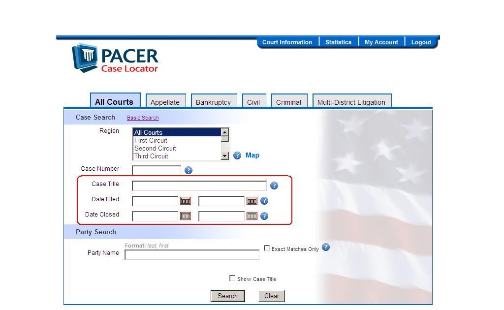 Lex Scripta PACER Case Locator