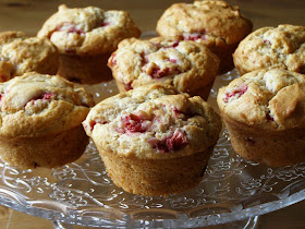 vegan strawberry vanilla muffins