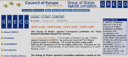 Grupului de State Împotriva Corupţiei (GRECO)