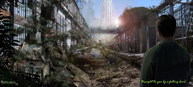 Brought to you by a falling bomb.