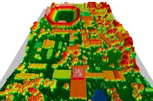 Laser Scanned Image of the Same Stadium