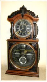 Ithaca Double Dial     3 1/2 Calendar Clock