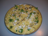 Dhokala is made with chickpeas flour salt and spices