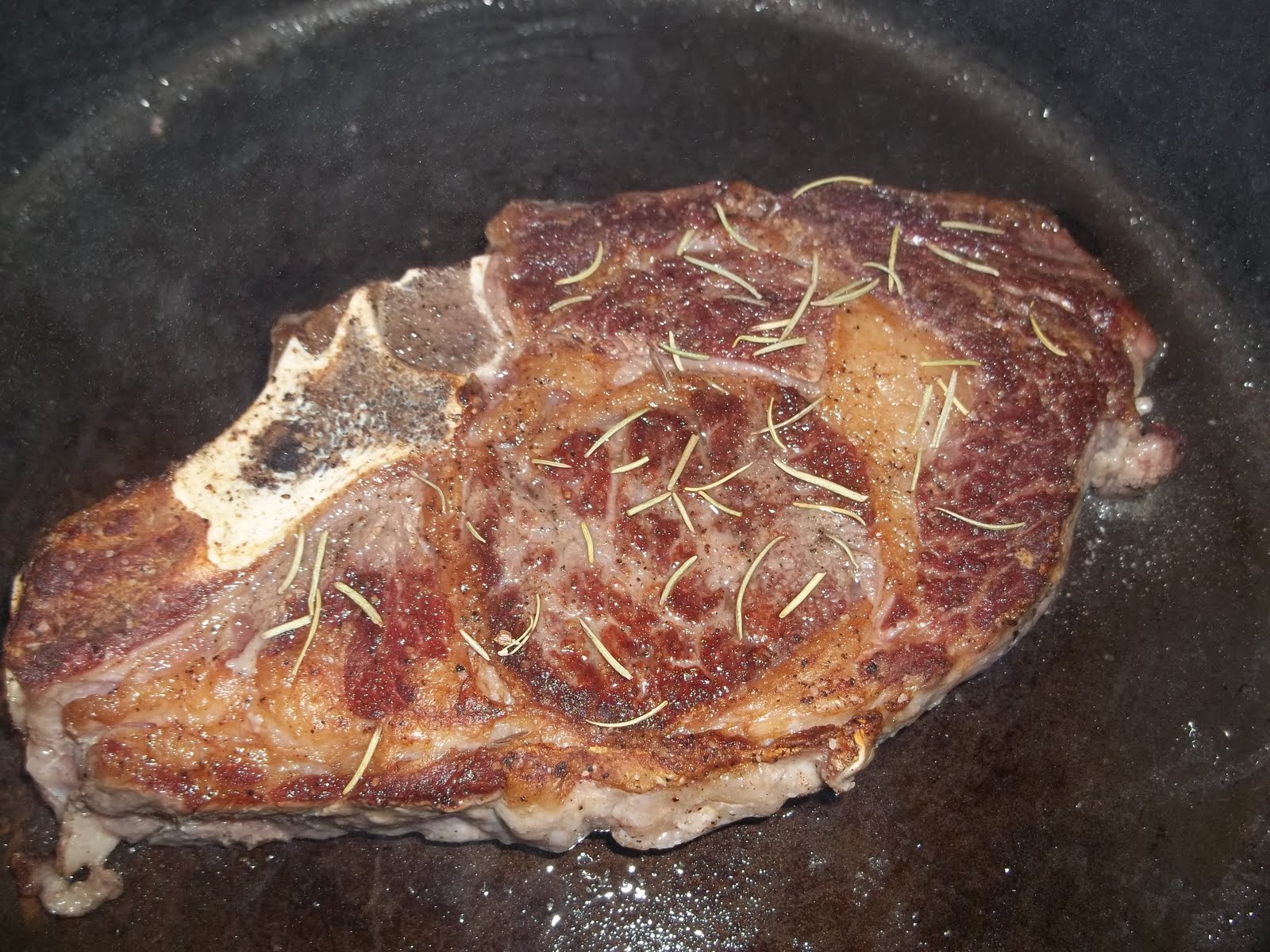 Suzie Foods Pan Roasted Rib Eye Steak with Onions and Mushrooms