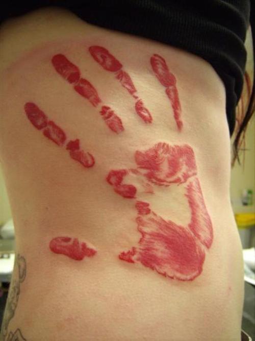 baby handprint tattoo gallery. Labels: Red Ink Hand Print Tattoo