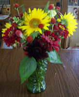 fall bouquet of flowers from the farmer's market in Saginaw