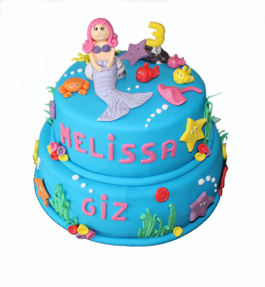 ideas4cakes DENİZ KIZI PASTA
